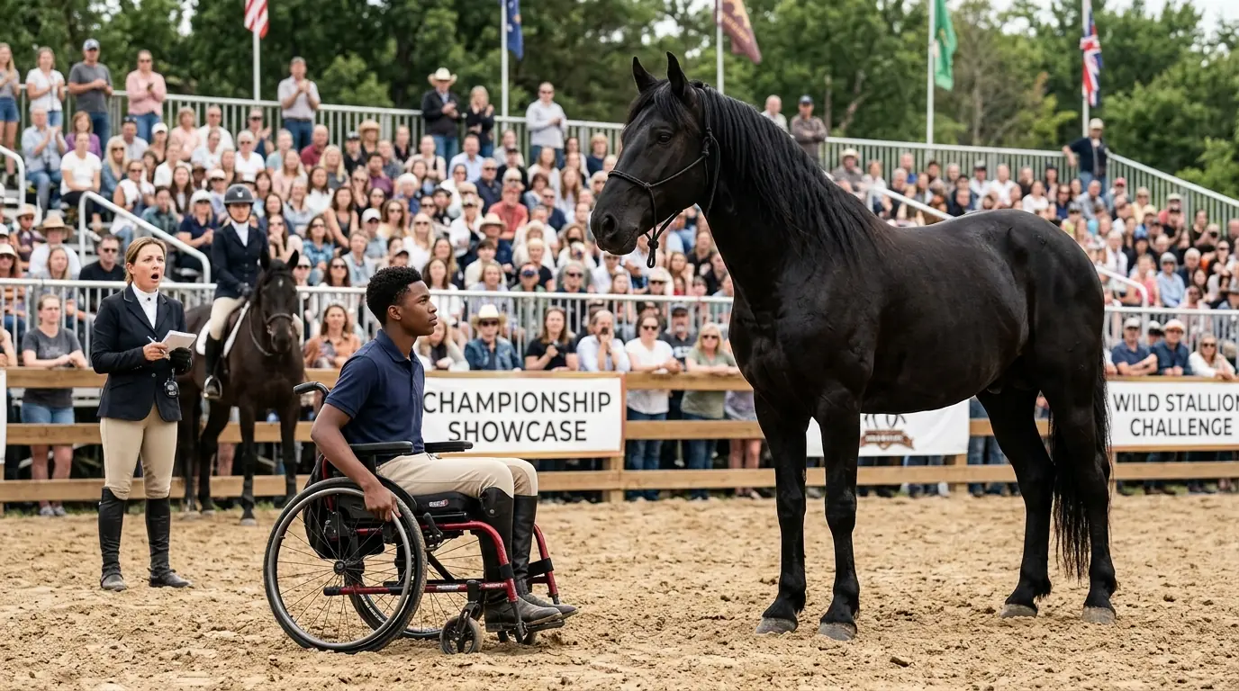 Paralyzed Teen Wheels Into Arena — Then the Wild Stallion Recognized Him