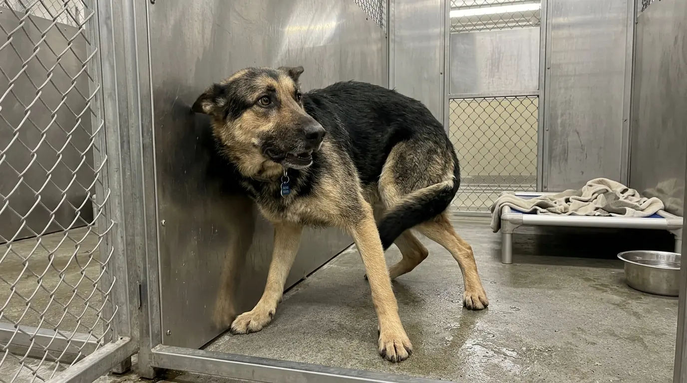 Koda Backs Into the Wall Whenever Someone Raises Their Voice—Then Refuses to Leave It Even After Everything Goes Quiet