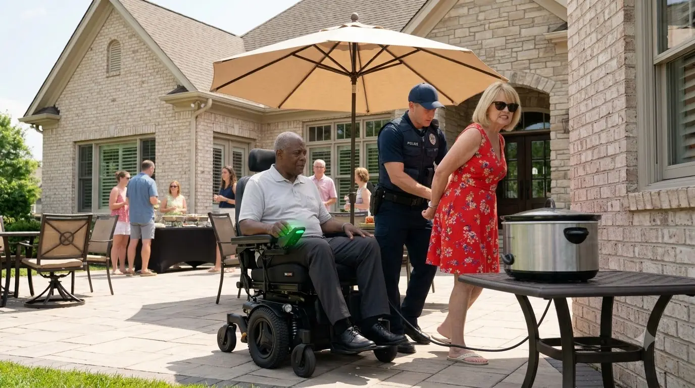 She Unplugged a Homeowner’s Power Wheelchair to Keep Her Crockpot Hot — Then the Emergency Button Brought Police Running