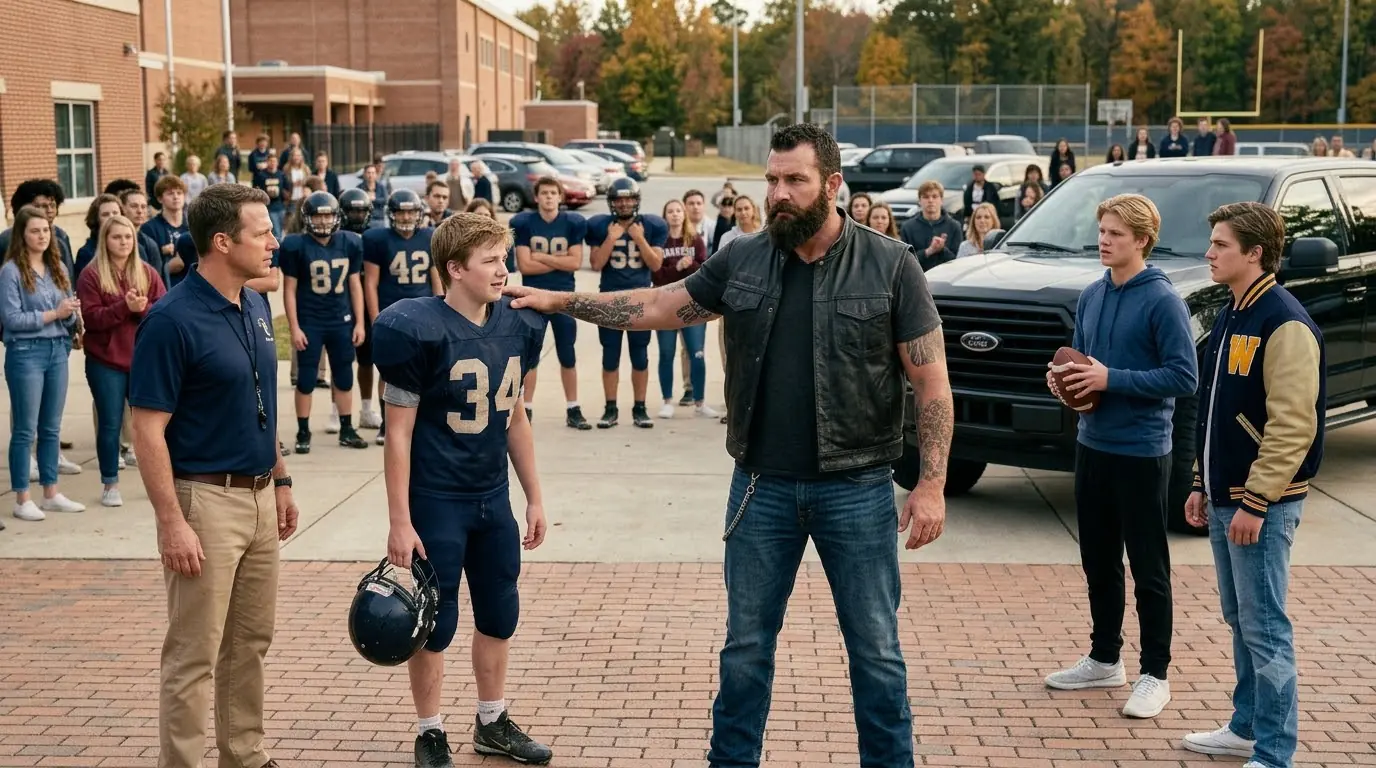 That Boy Has Been Limping All Week — Coach Finally Called His Biker Brother