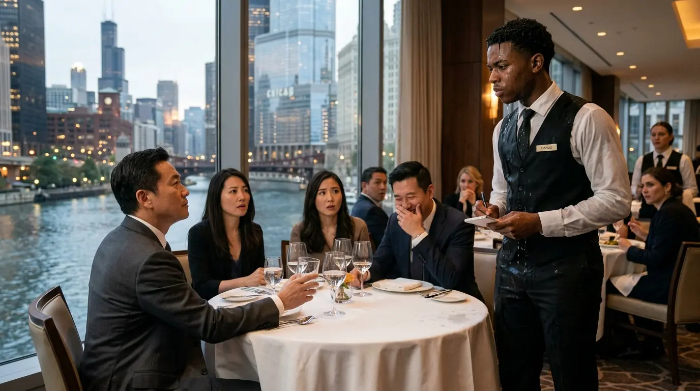 Billionaire Doesn't Know Black Waiter Speaks 8 Languages Mocks Him in Mandarin, Regrets It