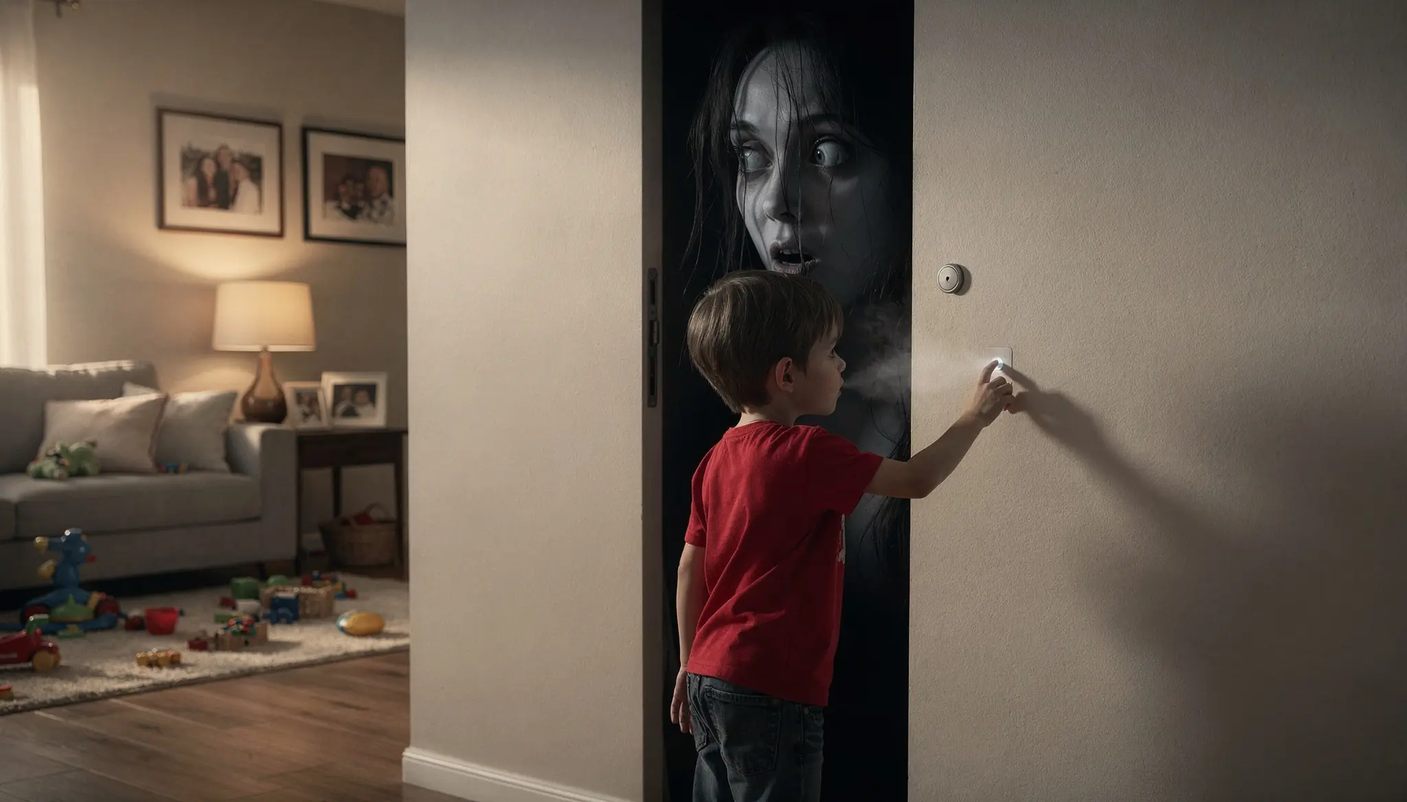 My Five-Year-Old Found a Hidden Button in Our Wall — Then the Woman Behind It Whispered His Name