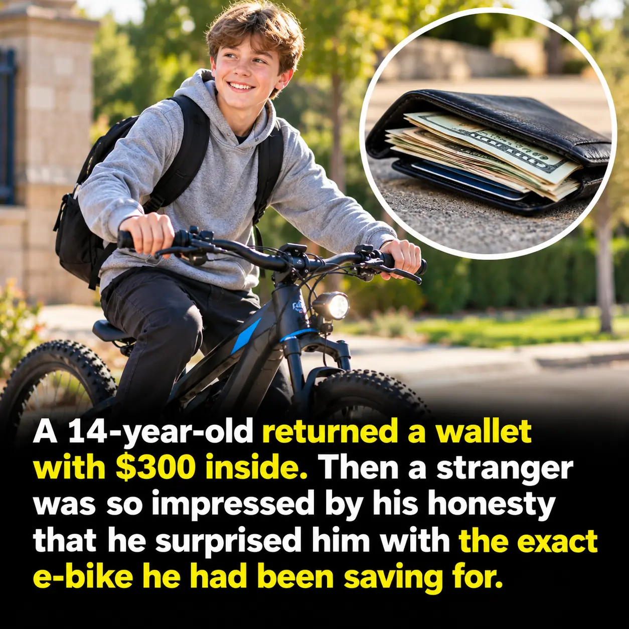 14-Year-Old Returns a Wallet With $300 — Then a Stranger Rewards His Honesty in an Incredible Way