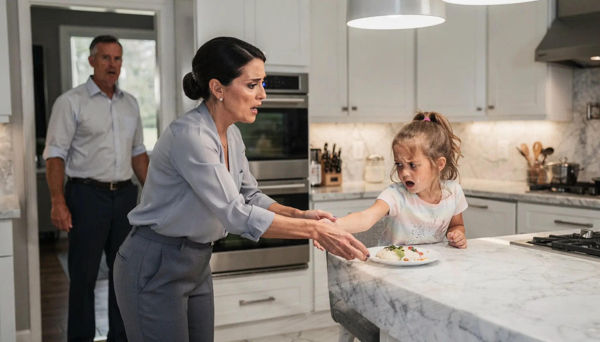 My Wife Slapped My Five-Year-Old Daughter for Taking Bread — Then My Stepson Told Me What Happened Every Time I Went to Work