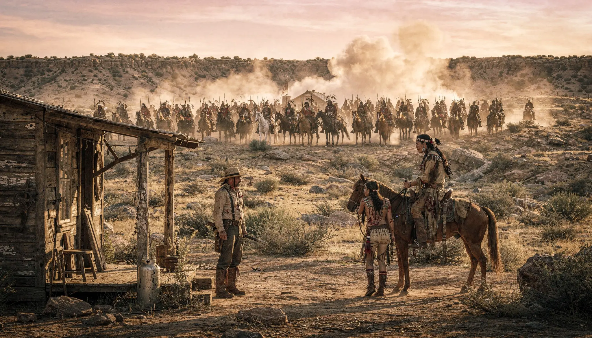 Rancher Found a Dying Native Girl — By Sunrise, 100 Warriors Surrounded Him