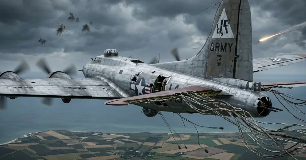The B-17’s tail was nearly gone—but the impossible flight continued