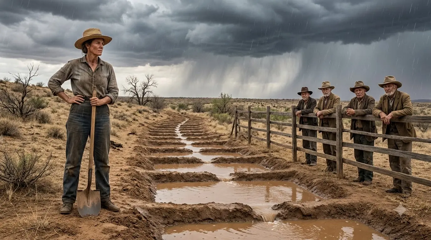 Four Farmers Laughed at Her 120 Mud Basins — Then Basin Twelve Opened and the Whole Valley Went Silent