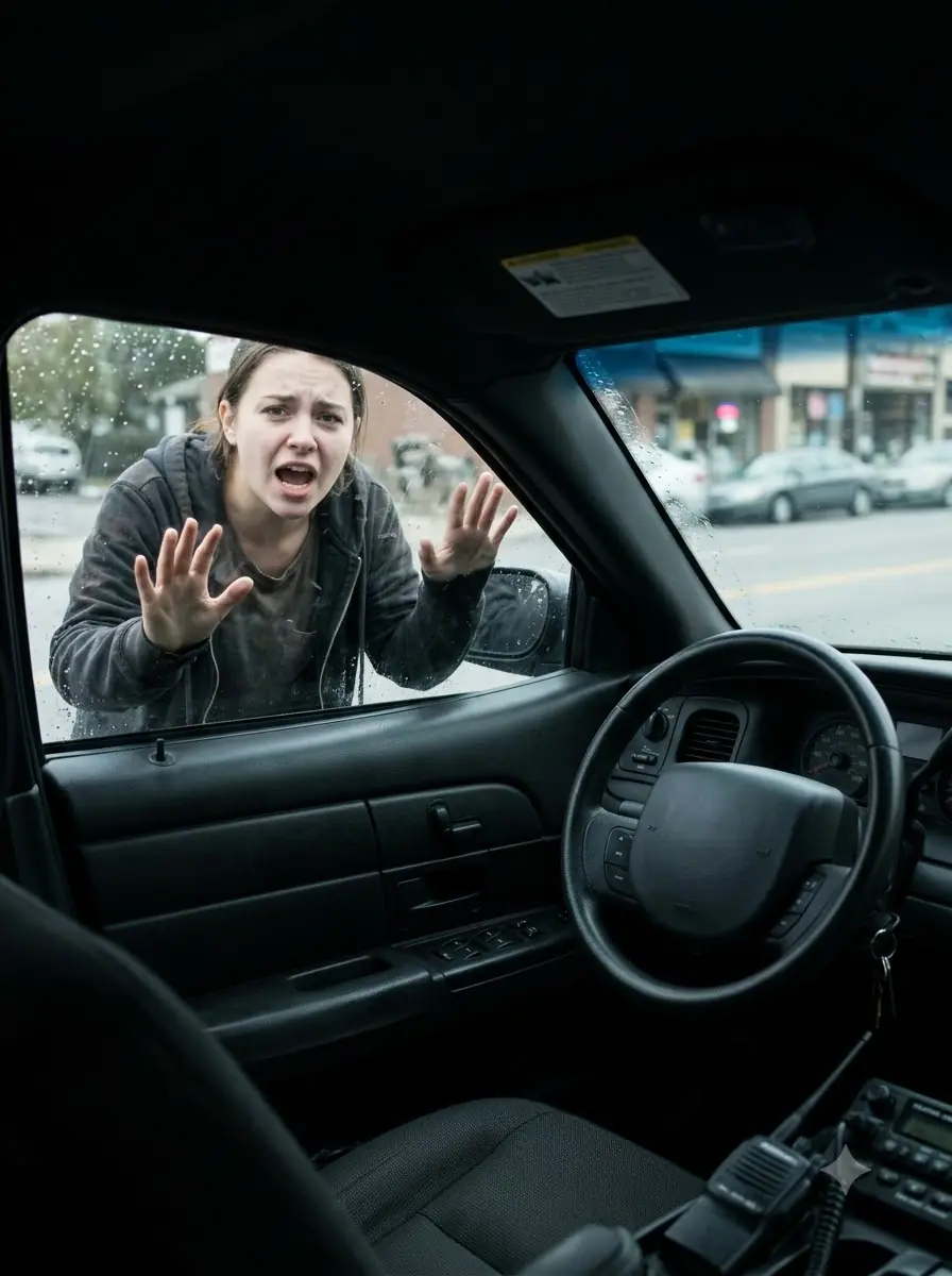 A Woman Begged A Cop To Open His Car Door — Then Smiled And Said, “Now You Have To Believe I’m Alive”