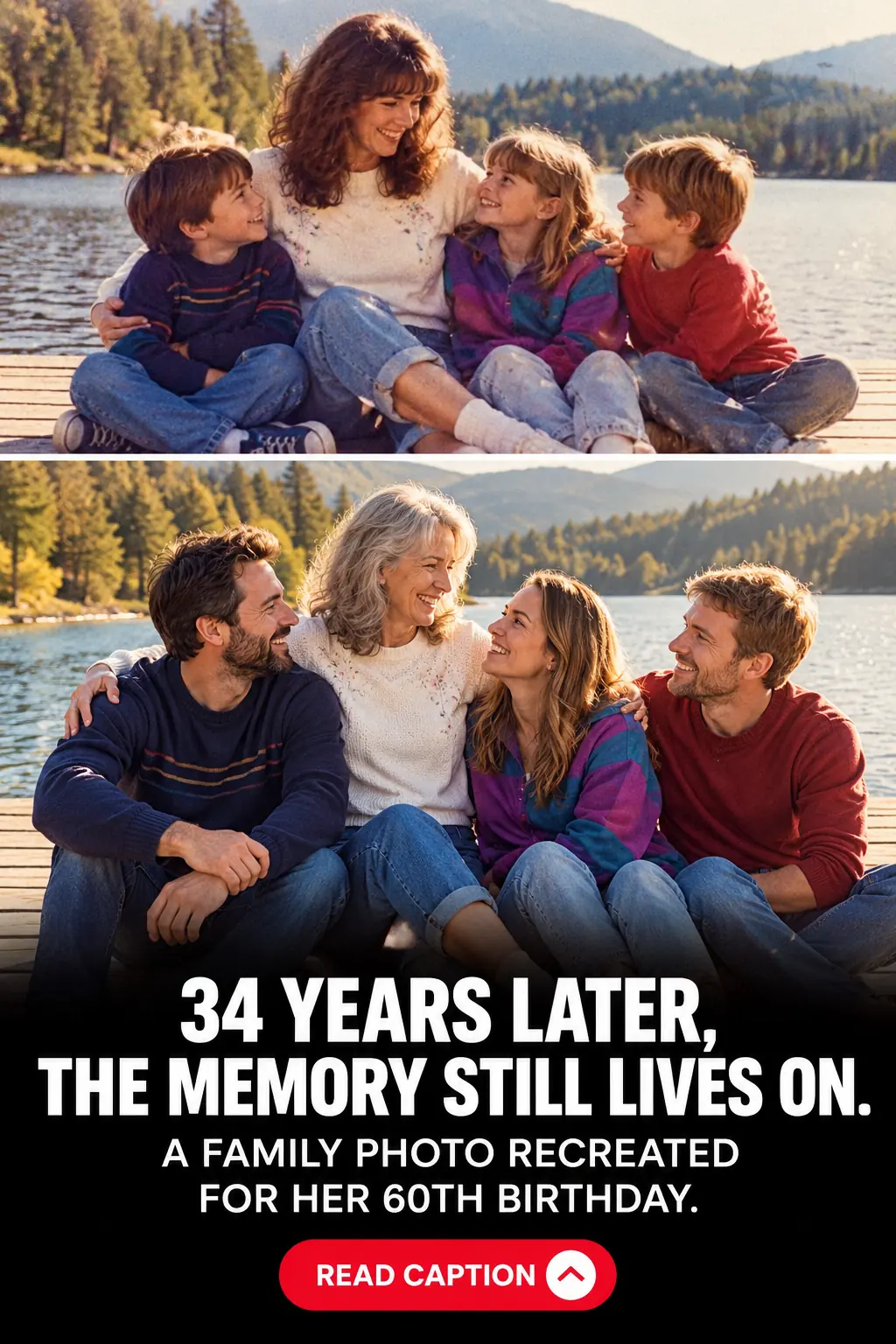 Same Mom, Same Sons, Same Dress: 34 Years in One Photo