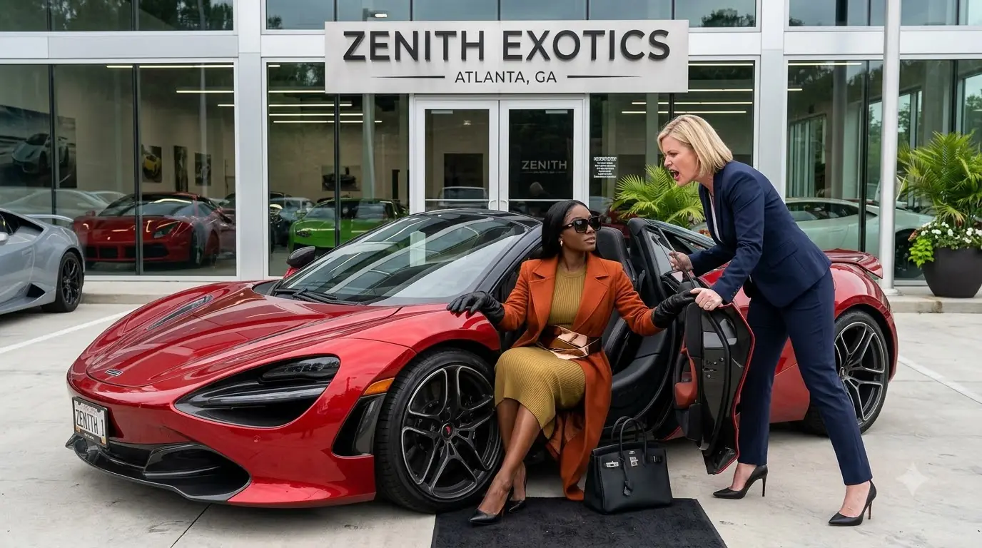 She Was Ordered Out of a Parked Sports Car — Then the Dealer Handed Her the Keys