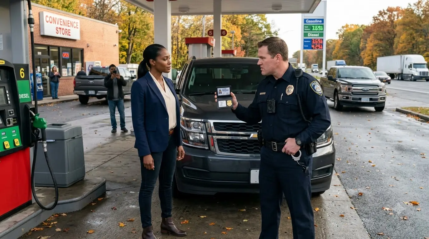 Cop Snapped Her Badge In Half — 5 Minutes Later, A Strange Man Arrived