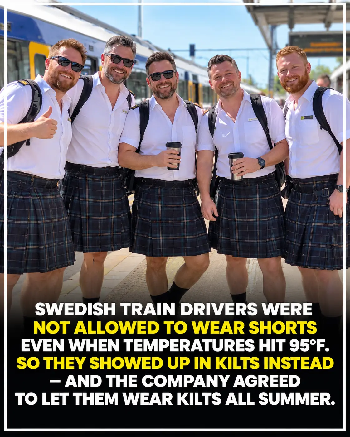 Swedish Train Drivers Wore Skirts to Beat a Shorts Ban During a Scorching Heatwave