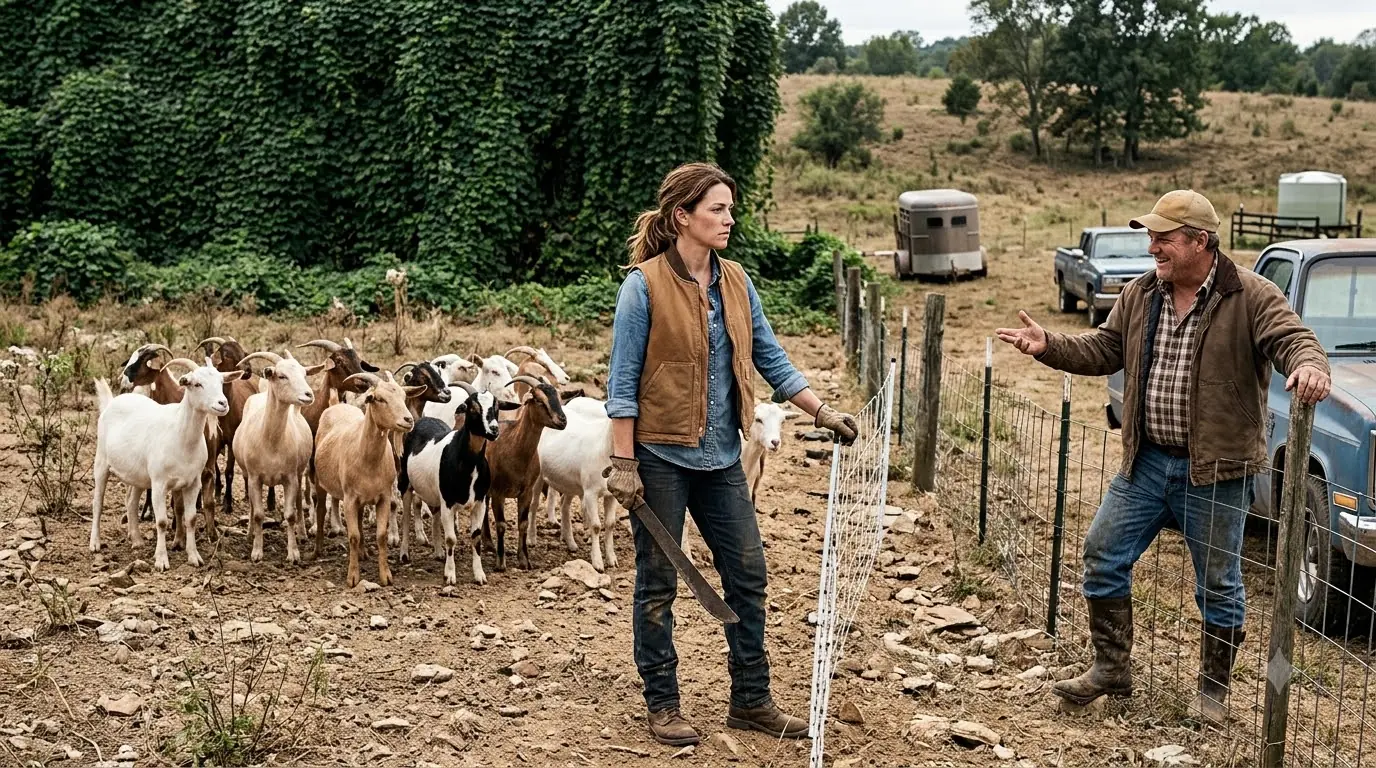 They Laughed When She Bought 50 Kudzu-Choked Acres for $1 — Her Goats Uncovered a Forgotten Orchard