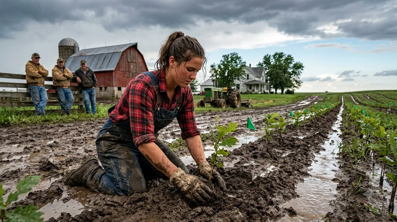 Farmers Laughed as a Young Woman Planted 4,000 Trees on Dead Soil — Then the Storm Reached Her Farm
