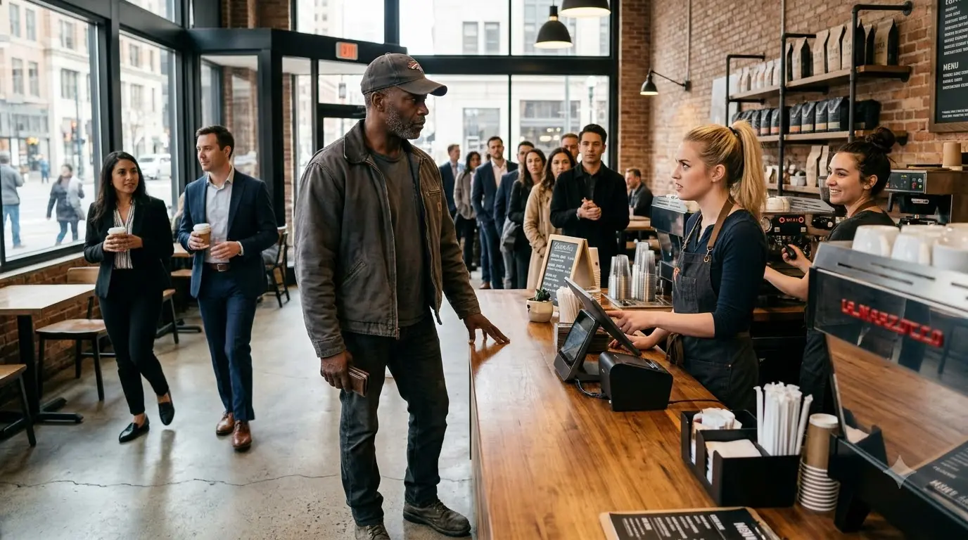 Undercover Boss Orders Coffee at His Own Counter — Freezes Mid-Bite When 2 Cashiers Start Talking