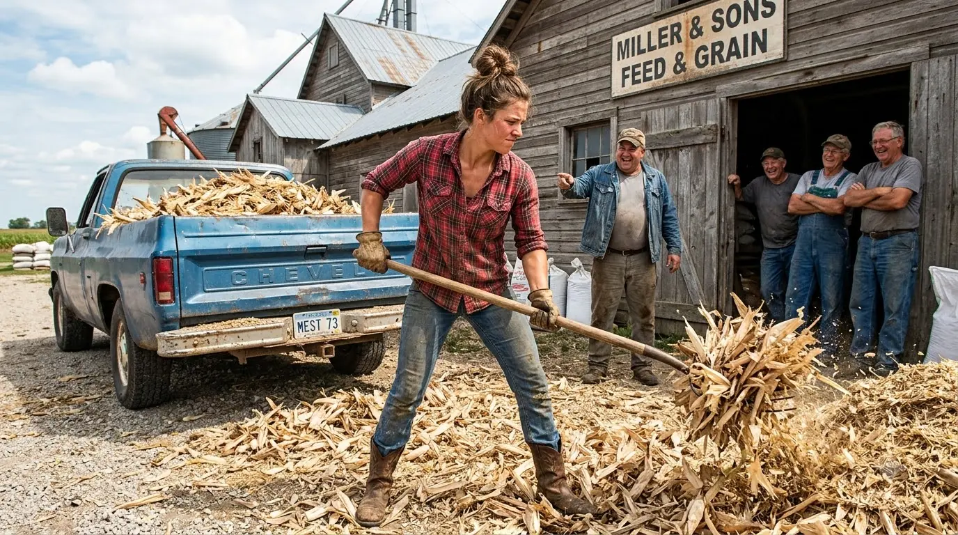 Mill Workers Laughed When a Young Farm Woman Hauled Away Their Corn Husks — Then the Trucks Started Coming Back