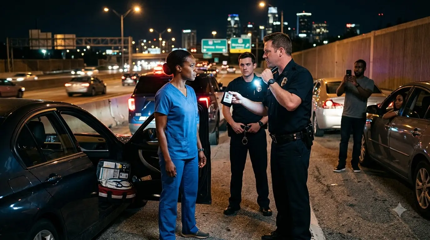 Cops Arrested A Doctor in Scrubs — Faces Went White When Realized Who She Was