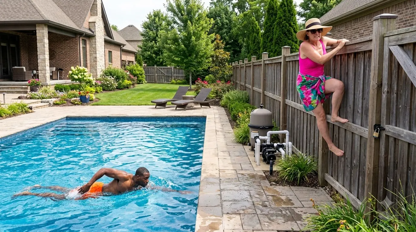 She Climbed Into a Man’s Private Pool — Then the Police Arrived Before She Could Control the Story