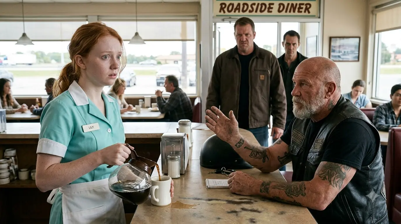 Two Men Walked Into a Diner Looking for a Young Waitress — Then One Biker Told Her to Call Him Dad