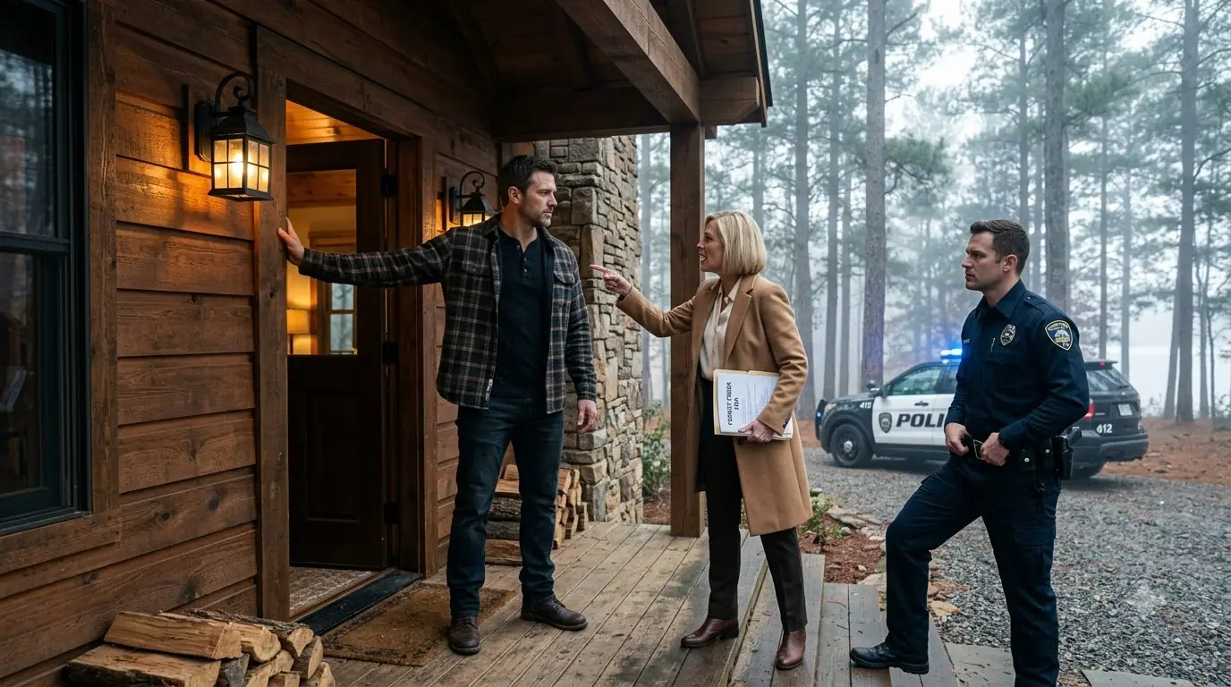 HOA President Called Cop on My Private Cabin — So I Sealed Their Only Road Out Overnight