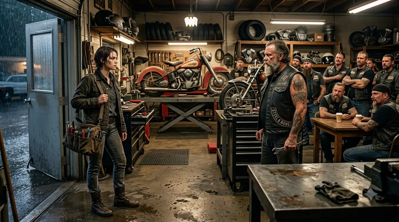 "She Brought Her Own Tools" A 24-year-old Asked the Bikers — Then 300 Bikers Came For Her