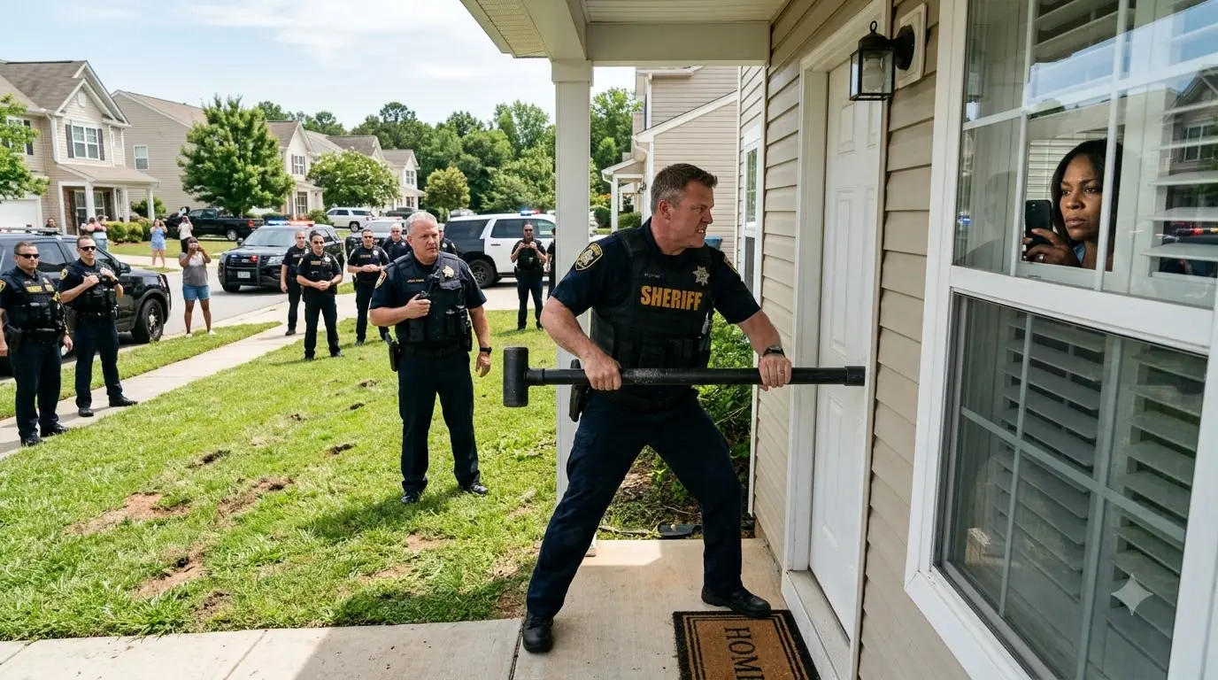 30 Cops Target A Woman's Home — Her Call Destroyed Them All