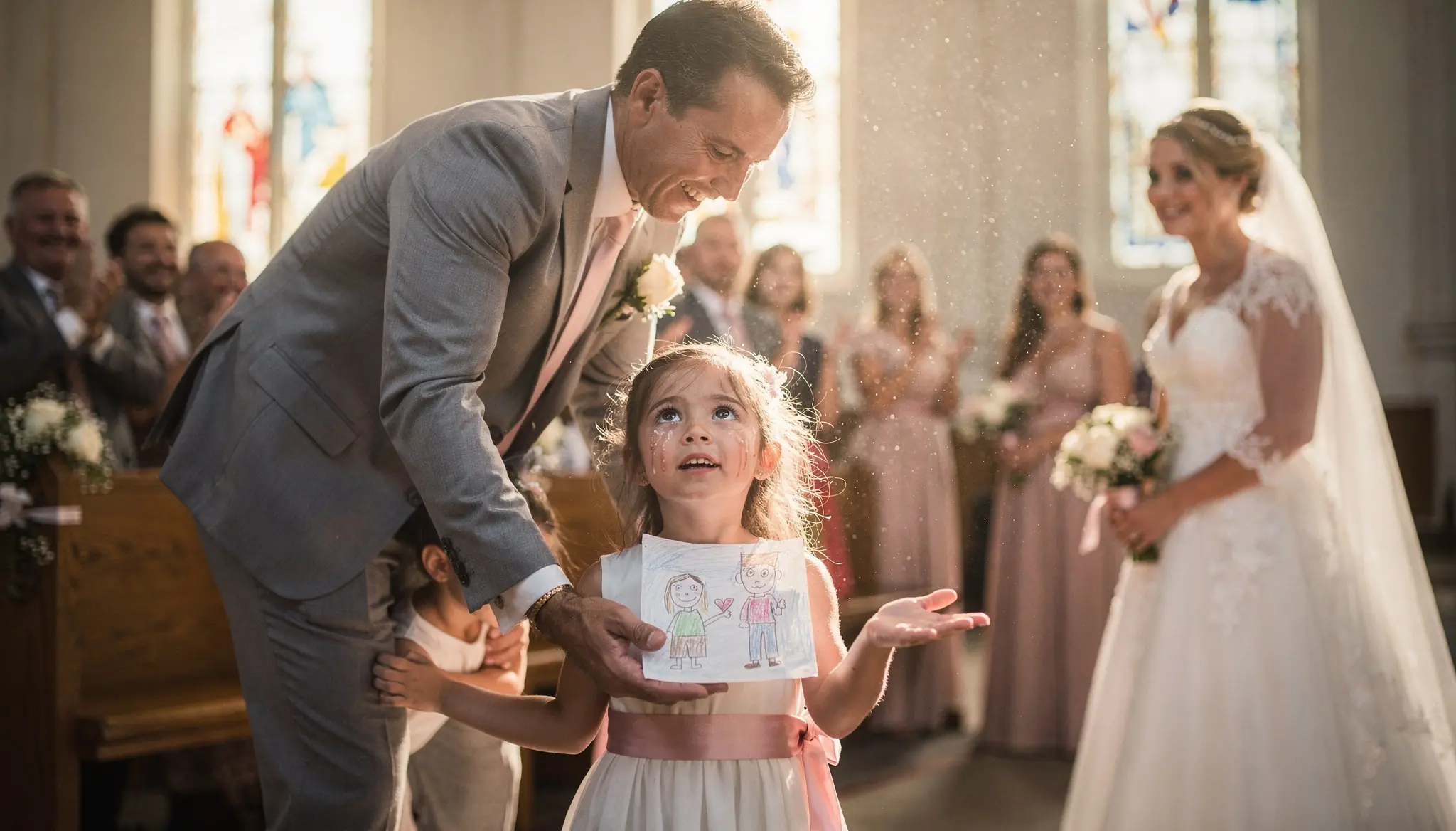 A Little Girl Interrupted Her Father’s Wedding in Tears — Then She Opened Her Hand