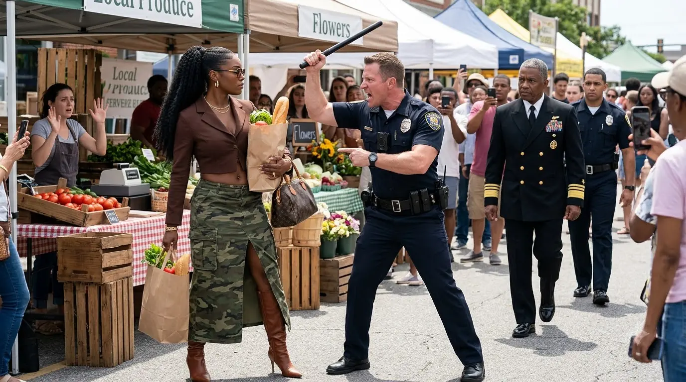 A Police Officer Struck a Woman at a Market — Then the Man Behind Him Asked for His Badge