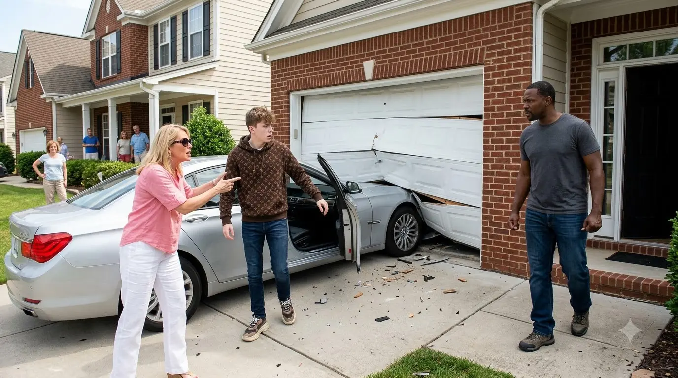 The HOA President’s Son Crashed Into a Homeowner’s Garage — Then His Mother Demanded He Pay for the Car