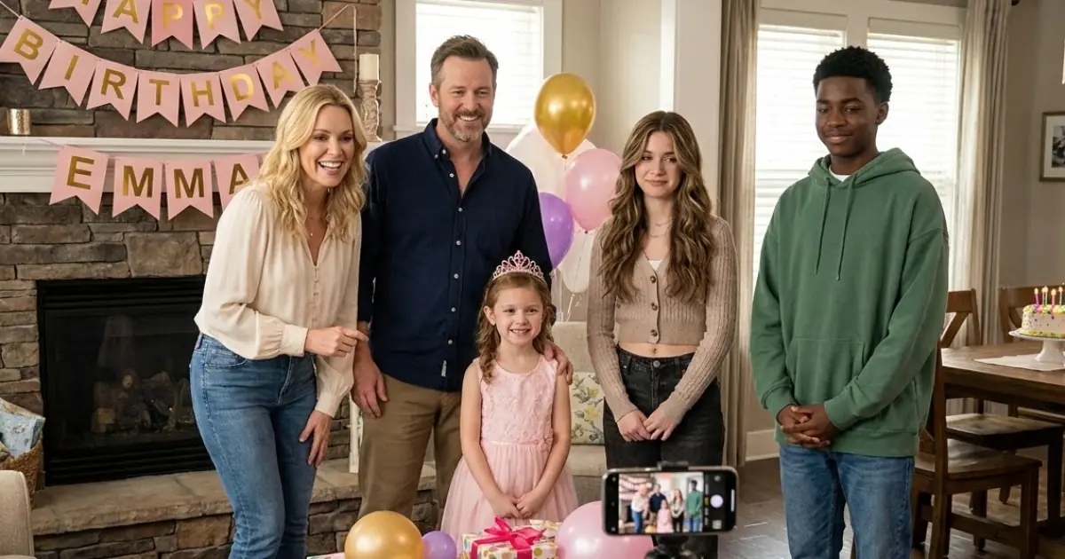 She Asked Her Adopted Son to Step Out of the Birthday Photo — One Question Made the Whole Room Go Quiet