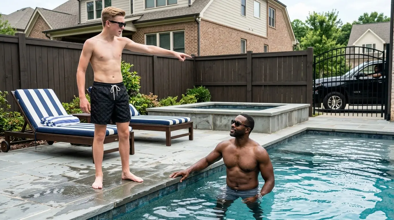 A HOA's Son Ordered a Homeowner Out of His Own Pool — Then the Gate Opened Behind Him