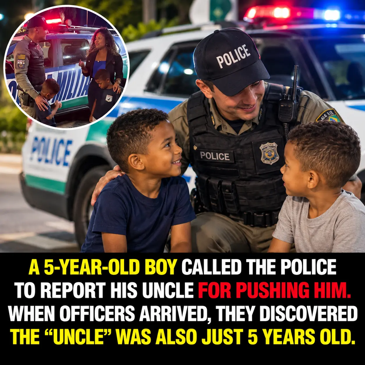 A 5-Year-Old Boy Reported His Uncle to Police—Then Officers Discovered His Uncle Was Also 5