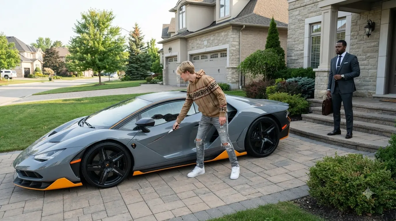 HOA's Son Slashed a Supercar in a Homeowner’s Driveway — Then One Security Alert Changed the Story