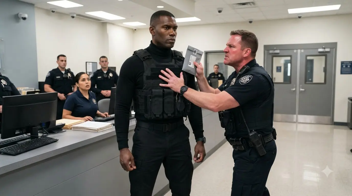 A Sergeant Tried to Arrest the Man Carrying Sealed Evidence — Then One Sentence Turned the Station Silent