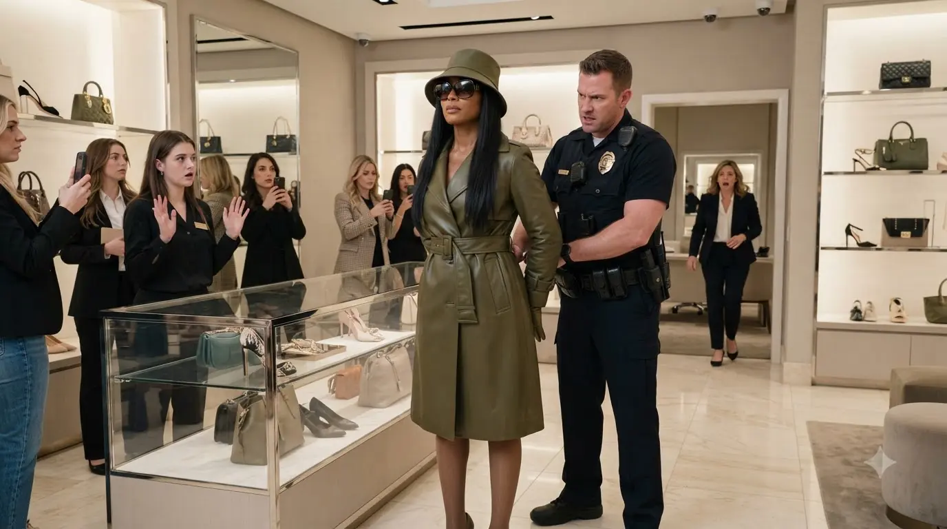 A Cop Handcuffed Her Inside a Luxury Boutique — Then the Store Manager Ran Toward Them