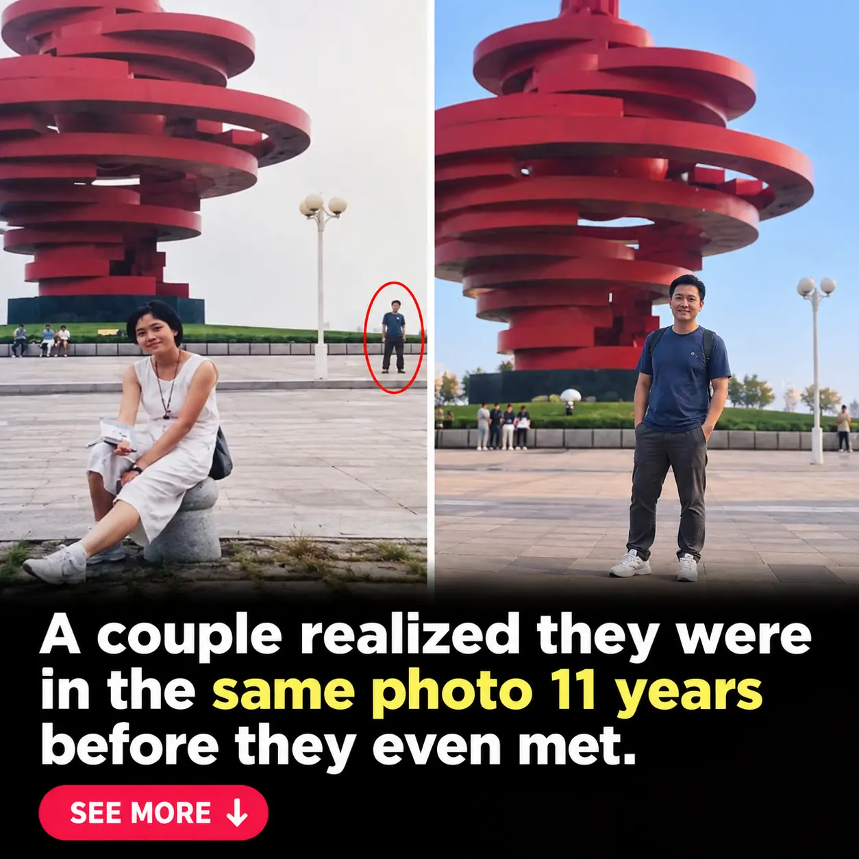 Married Couple Discovers They Were in the Same Photo 11 Years Before They Ever Met