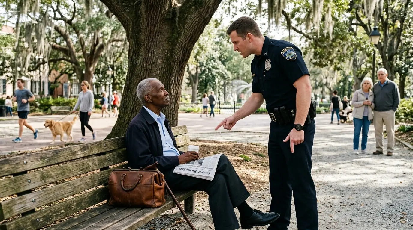 Cop Demands An Elderly Man Leave Park — Seconds Later, He Regrets It