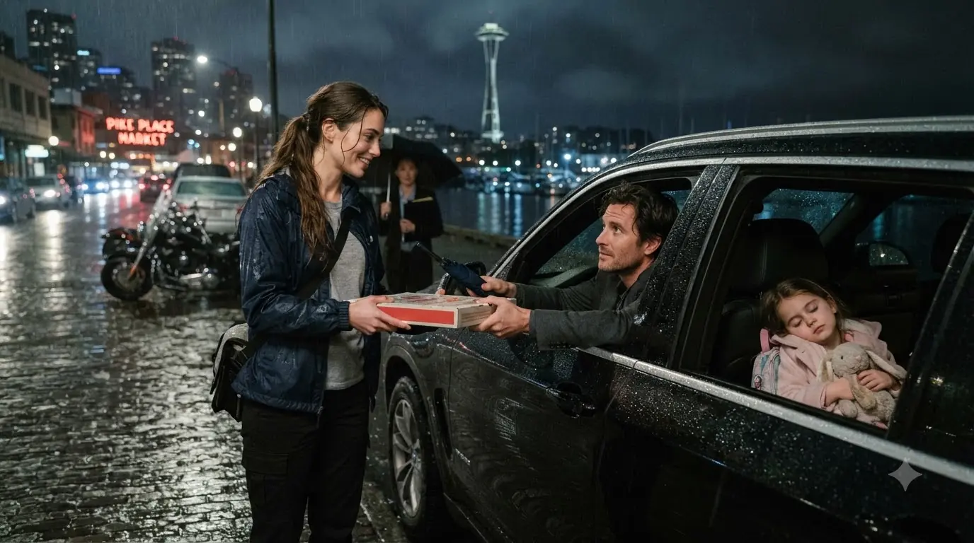 Single Dad Ordered Pizza in the Rain — Then One Kind Delivery Changed the Life He Thought Money Had Ruined