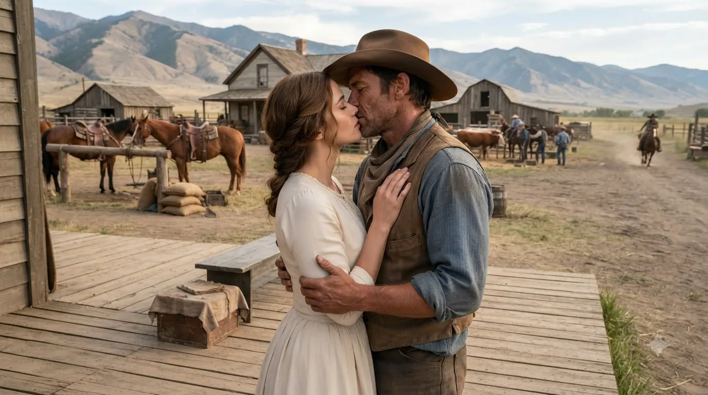 A Mail-Order Bride Kissed the Cowboy Who Never Forced Her to Stay — Then Hoofbeats Came Racing Toward the Ranch