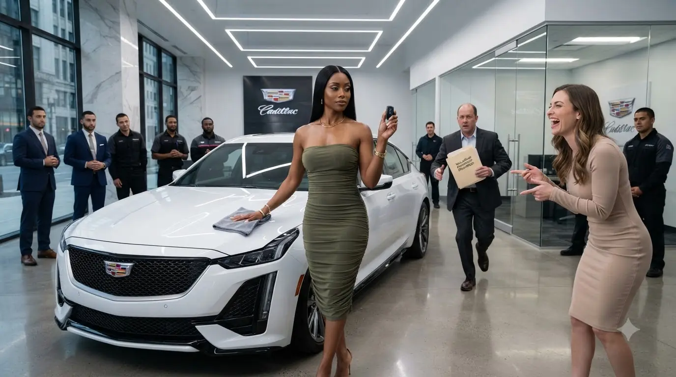 A Woman Was Laughed for Washing a Luxury Car Herself — Then One Click Silenced the Entire Showroom