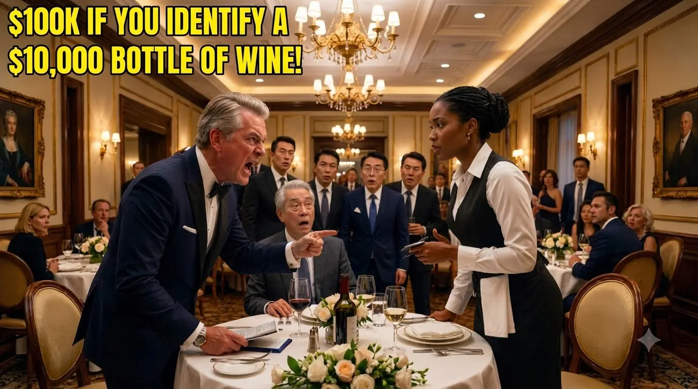 A Millionaire Bet $100K That the Waitress Couldn’t Identify a $10,000 Bottle of Wine — Her Answer Silenced Everyone