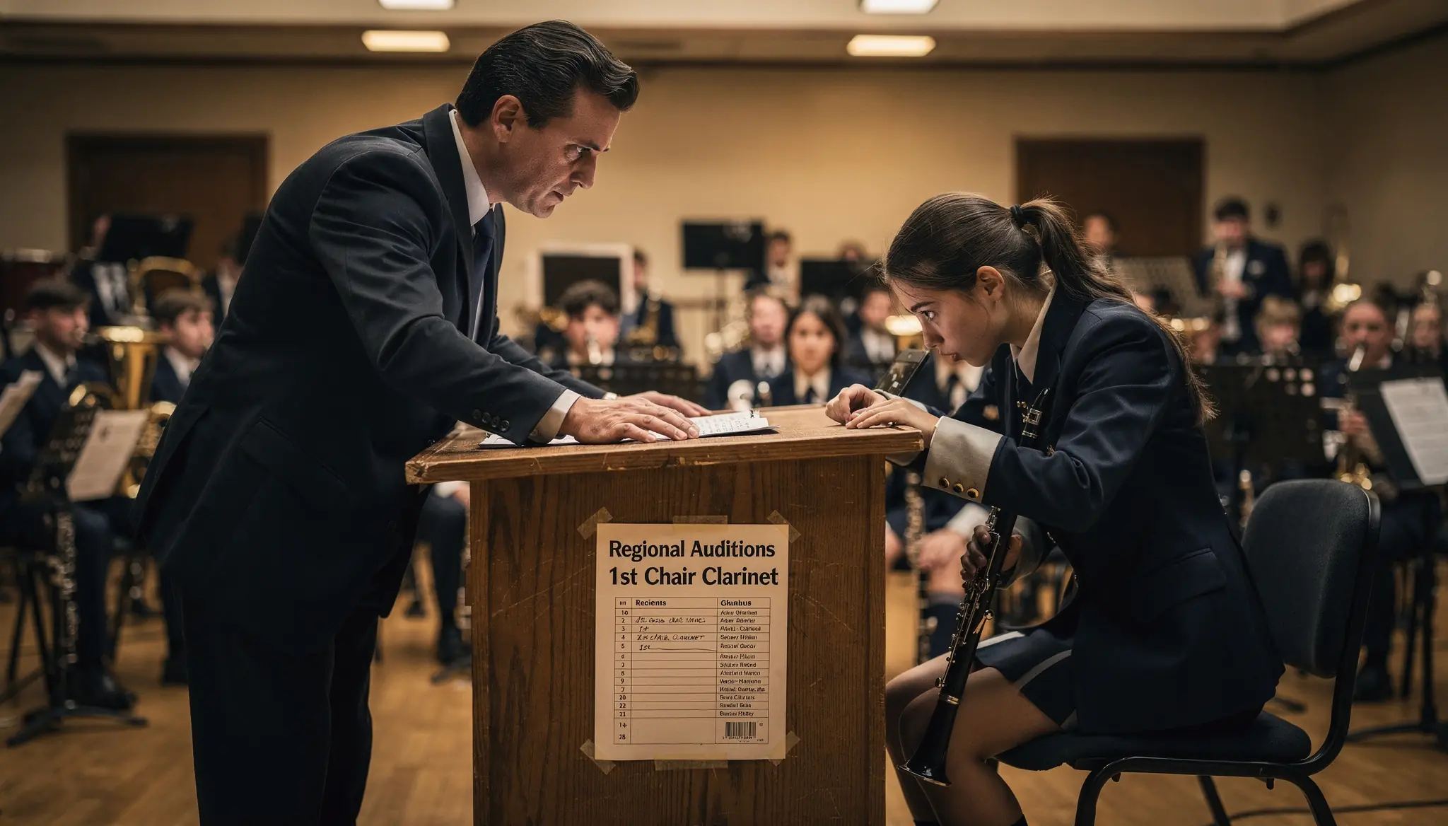 The Band Director Pinned The First-Chair Clarinetist’s Face Into The Wooden Podium Over Her Regional Audition Win