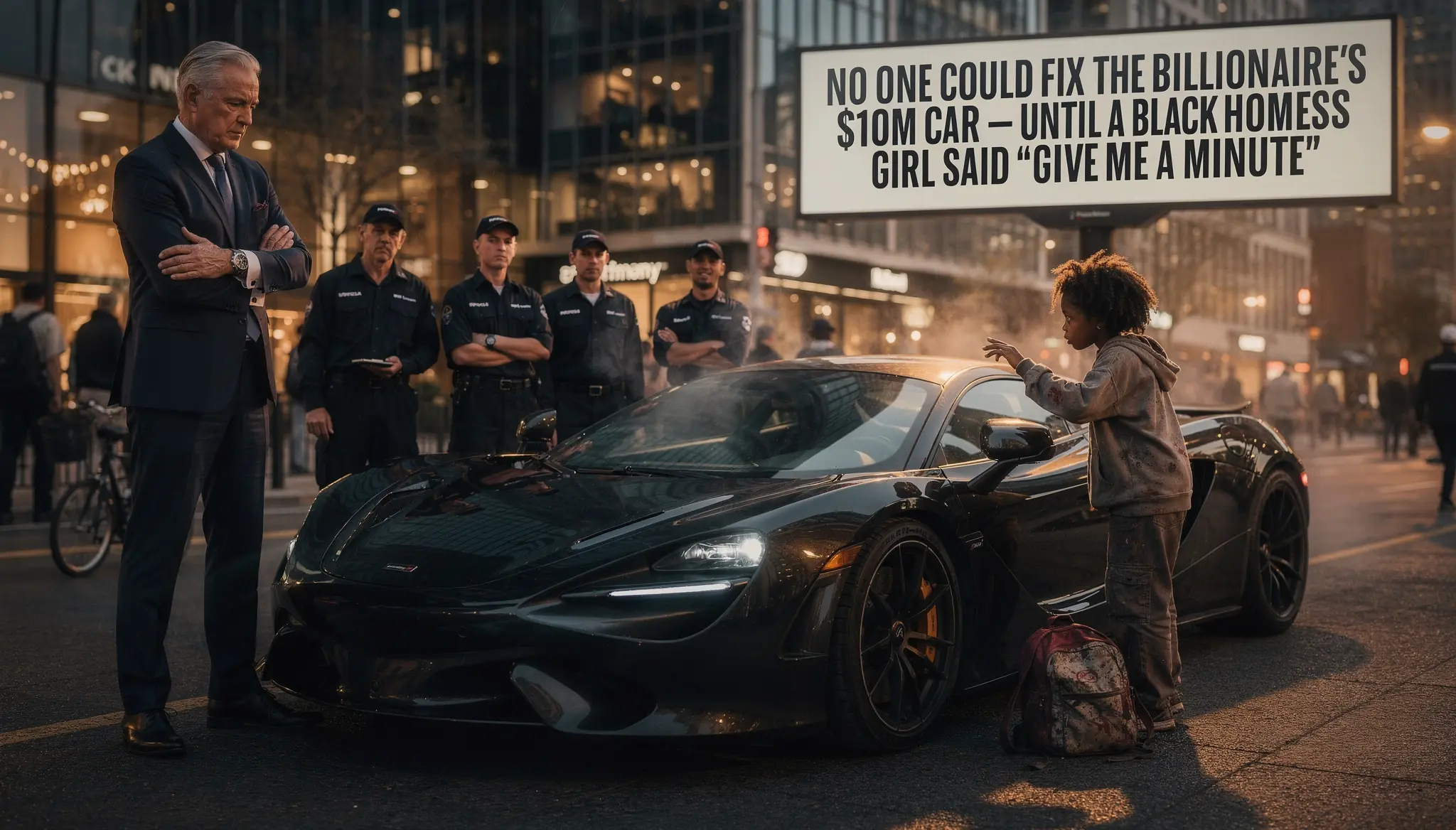 No One Could Fix The Billionaire’s $10M Car — Until A Black Homeless Girl Said “Give Me a Minute”