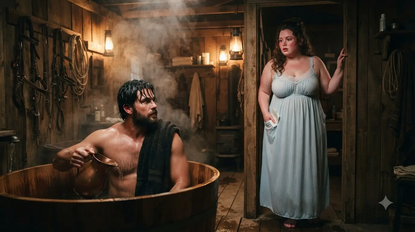 She Opened the Bathhouse Door Expecting an Injury — Then the Rancher Realized She Had Been Warned to Stay Away