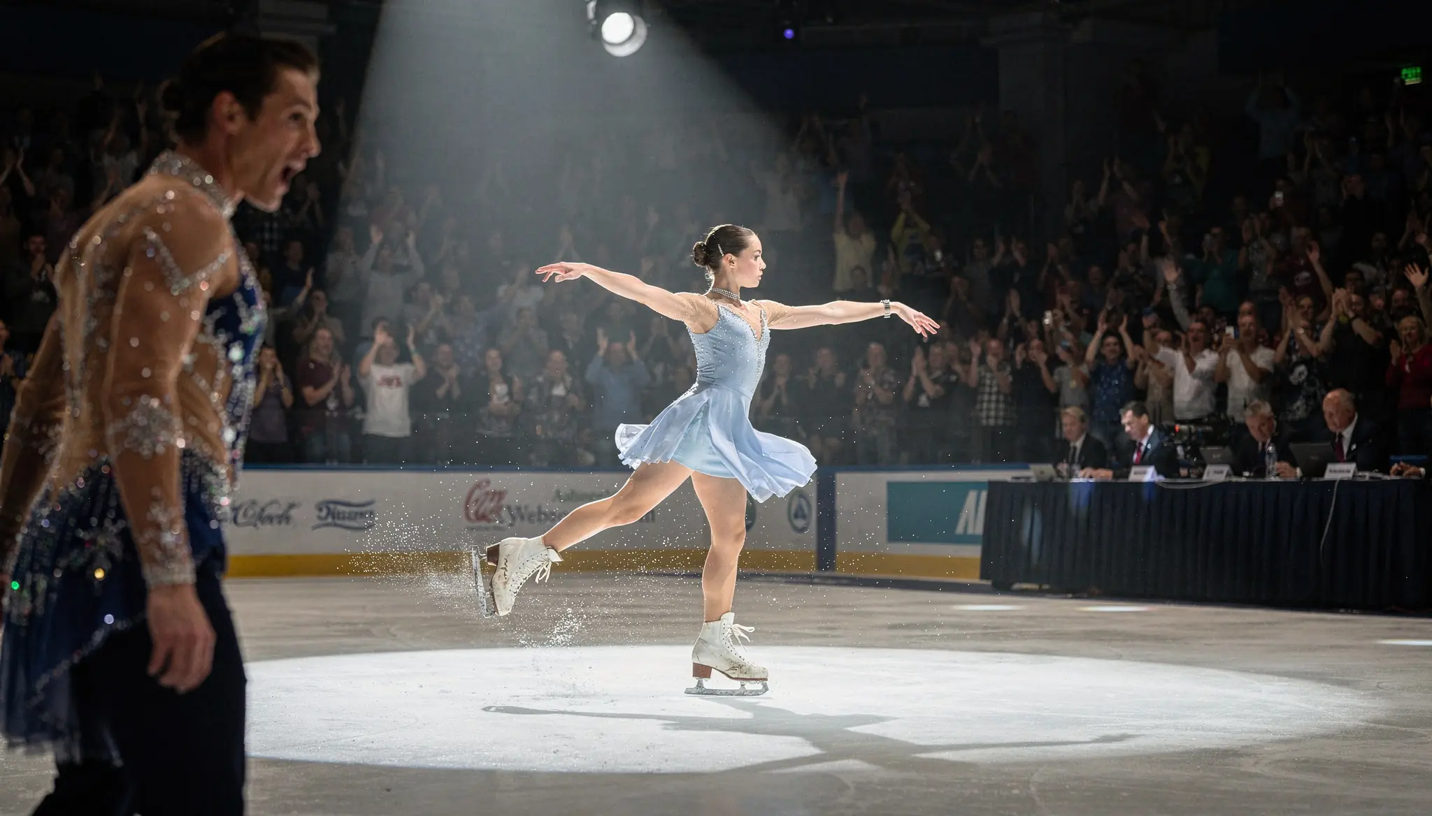 A Champion Laughed at the Old Skates on a Quiet Girl’s Feet — Then the Arena Went Silent Before Her Music Ended