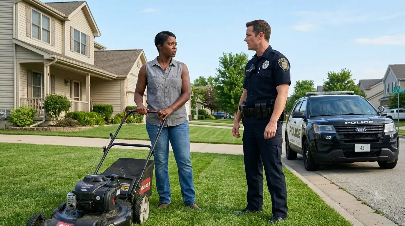 Cop Forced a Homeowner Down While She Mowed Her Own Lawn — Then Another Officer Arrived
