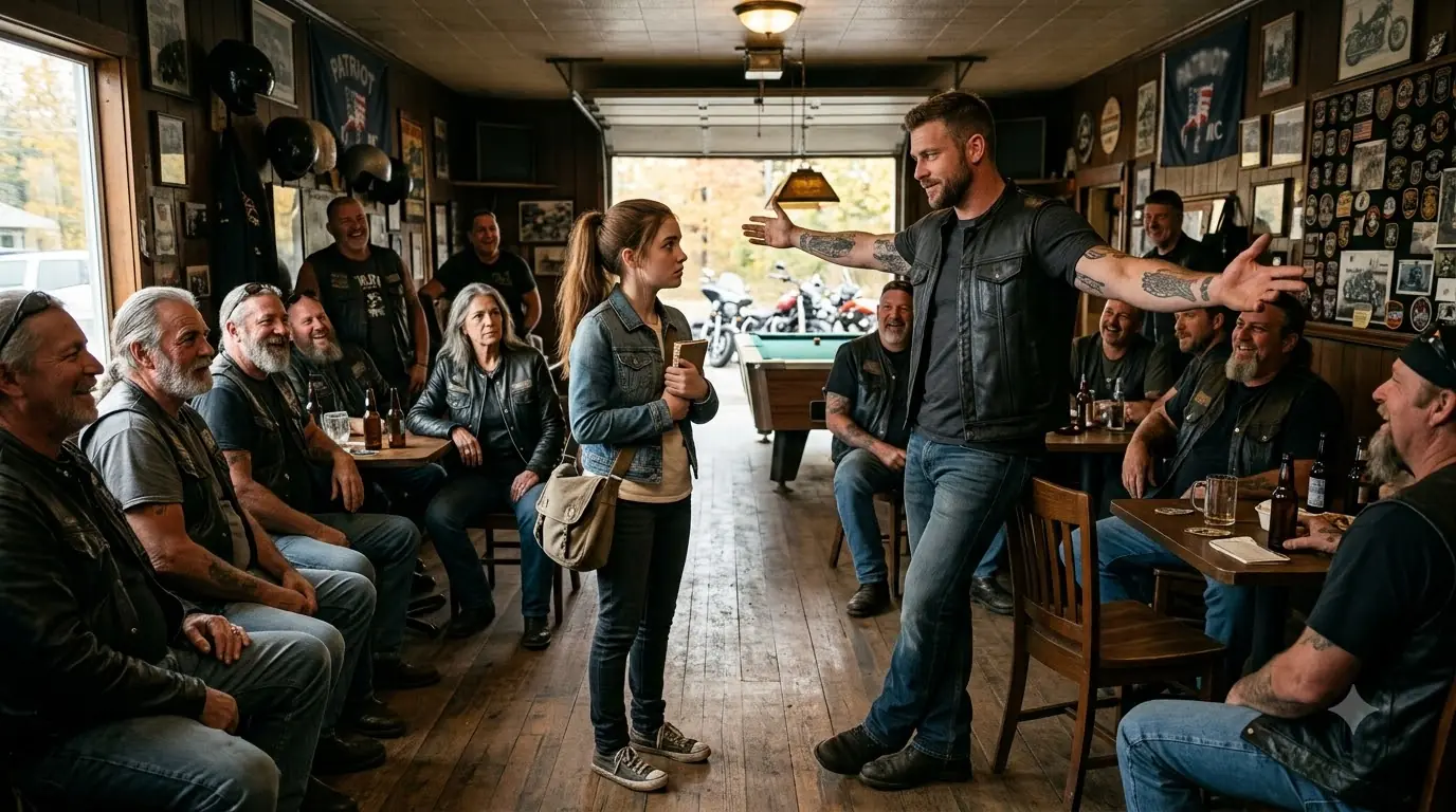 Bikers Laughed at the Teenage Girl — Until Her Patch Silenced the Entire Room