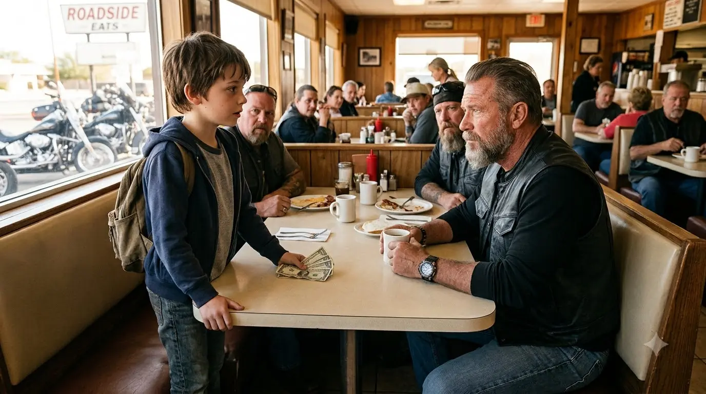 A Boy Offered Seven Dollars for One Hour — Then the Diner Fell Completely Silent