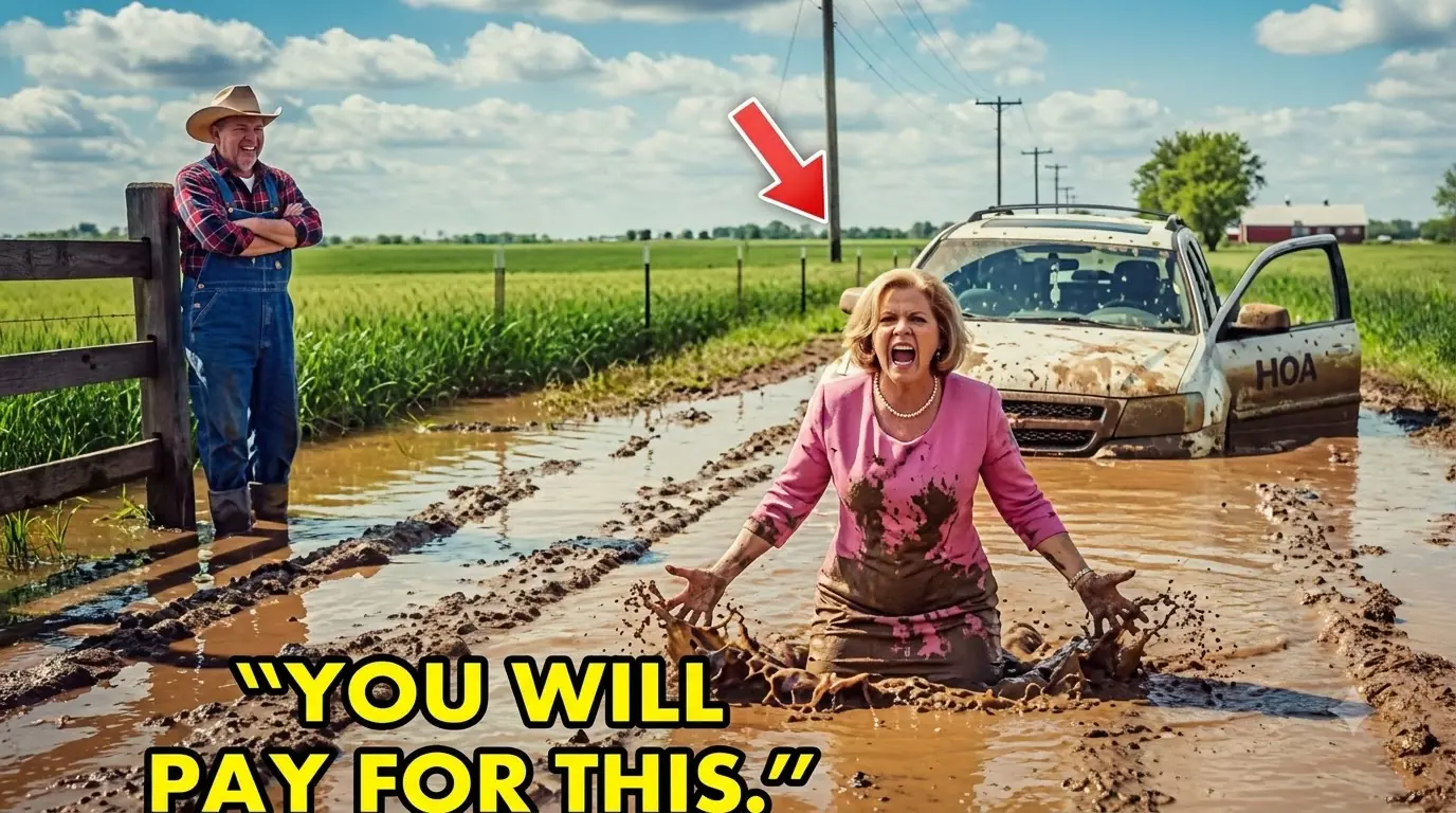 HOA Karen Kept Driving Across My Farm — So I Dug a Trench and Watched Her Car Sink into the Mud