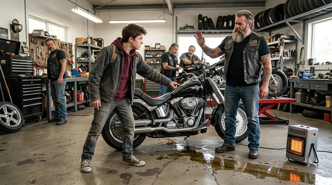 A Teenager Warned the Bikers About a Fuel Leak — Then Their Leader Recognized What Hung From His Neck